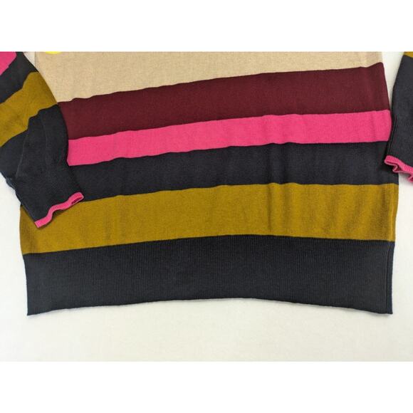 Faherty Sweater Womens Large Ollie Cotton Cashmere Crewneck Long Sleeve Striped - Picture 7 of 11